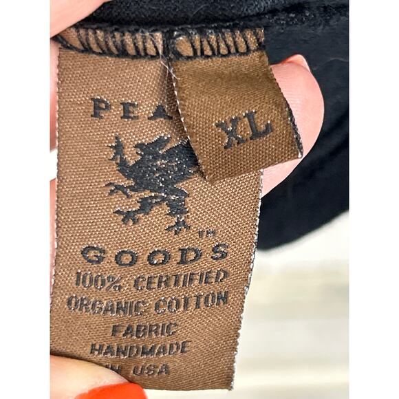 Indie Peace Men’s XL Black Graphic Handmade Organic Short Sleeve T-Shirt NEW - Picture 4 of 6